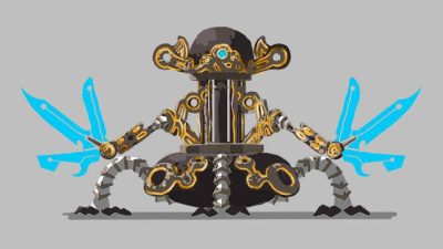 Nuevo arte conceptual de ‘The Legend of Zelda: Breath of the Wild’ protagonizado por un Guardián