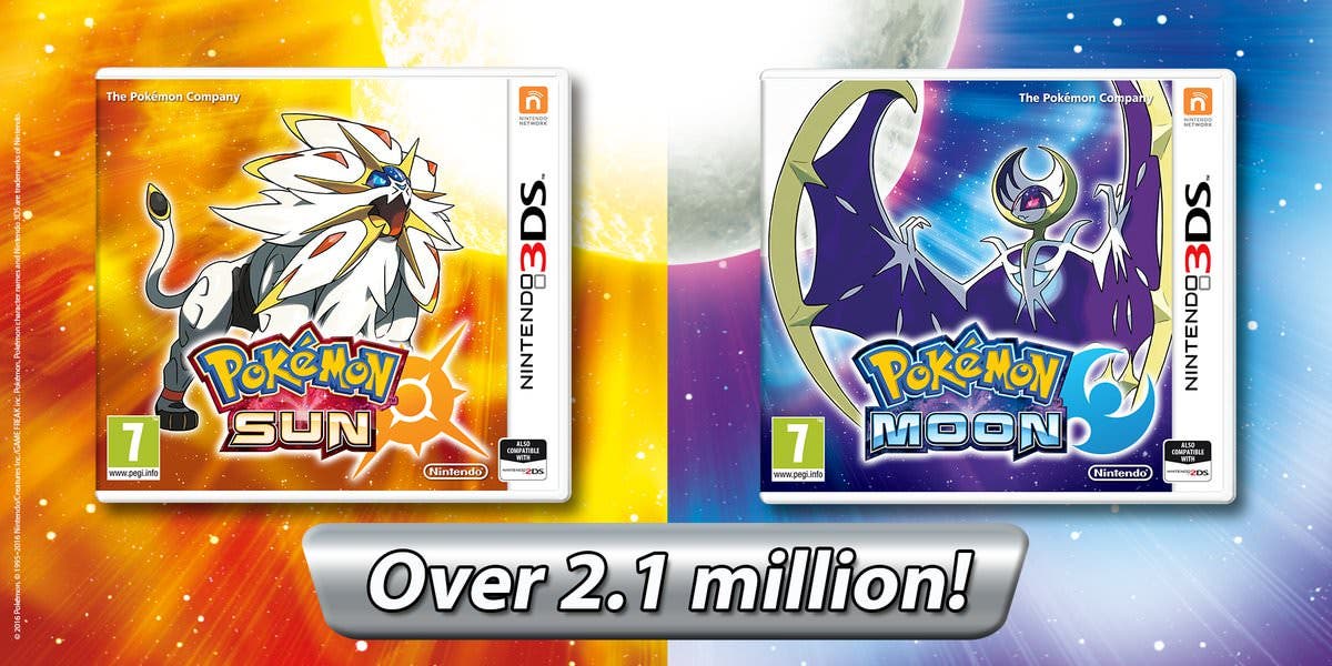 ‘Pokémon Sol y Luna’ consiguen vender más de 2 millones de copias en 12 días en Europa