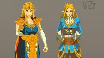 Esta imagen fanmade nos muestra los posibles diseños de Zelda en ‘Zelda: Breath of the Wild’