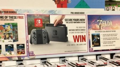 Estos carteles de GAME UK afirman que ‘Zelda: Breath of the Wild’ para Wii U se lanzará en marzo