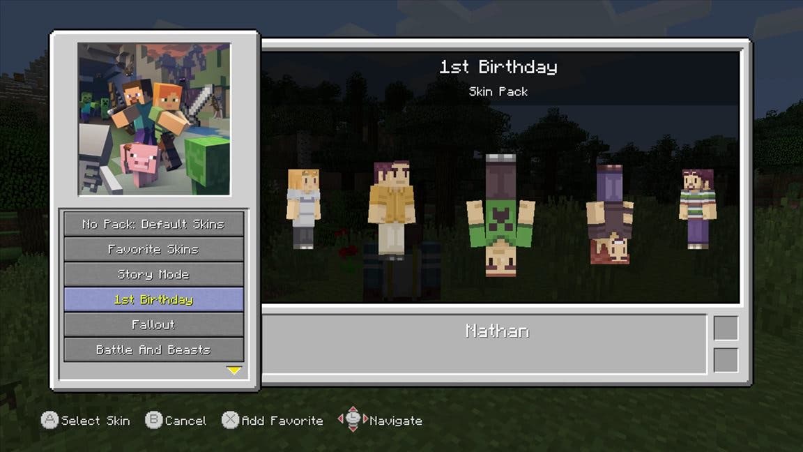 ‘Minecraft: Wii U Edition’ recibe el ‘Birthday Skin Pack’ por su primer aniversario
