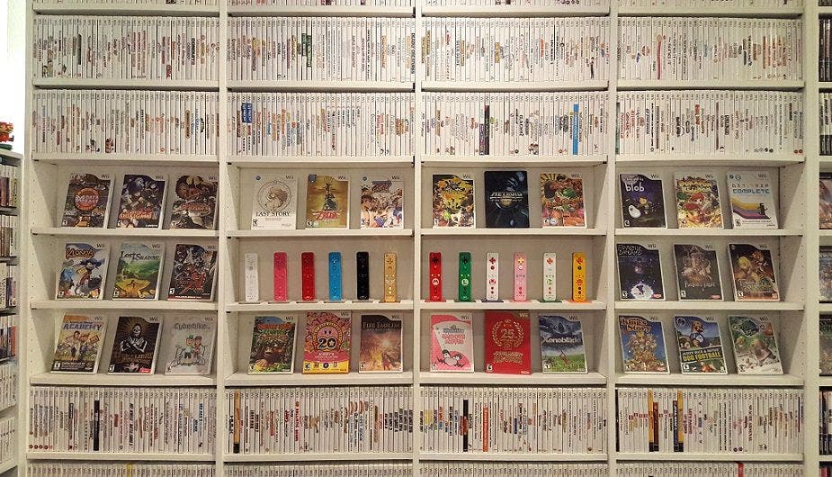 Así luce la colección completa de los 1.262 juegos físicos que ha recibido Wii