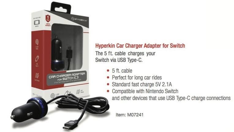 Hyperkin anuncia 6 nuevos accesorios para Switch, incluyendo un cable de carga USB-C