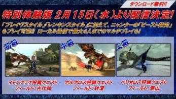 Japón recibirá una interesante demo de ‘Monster Hunter XX’ el 15 de febrero