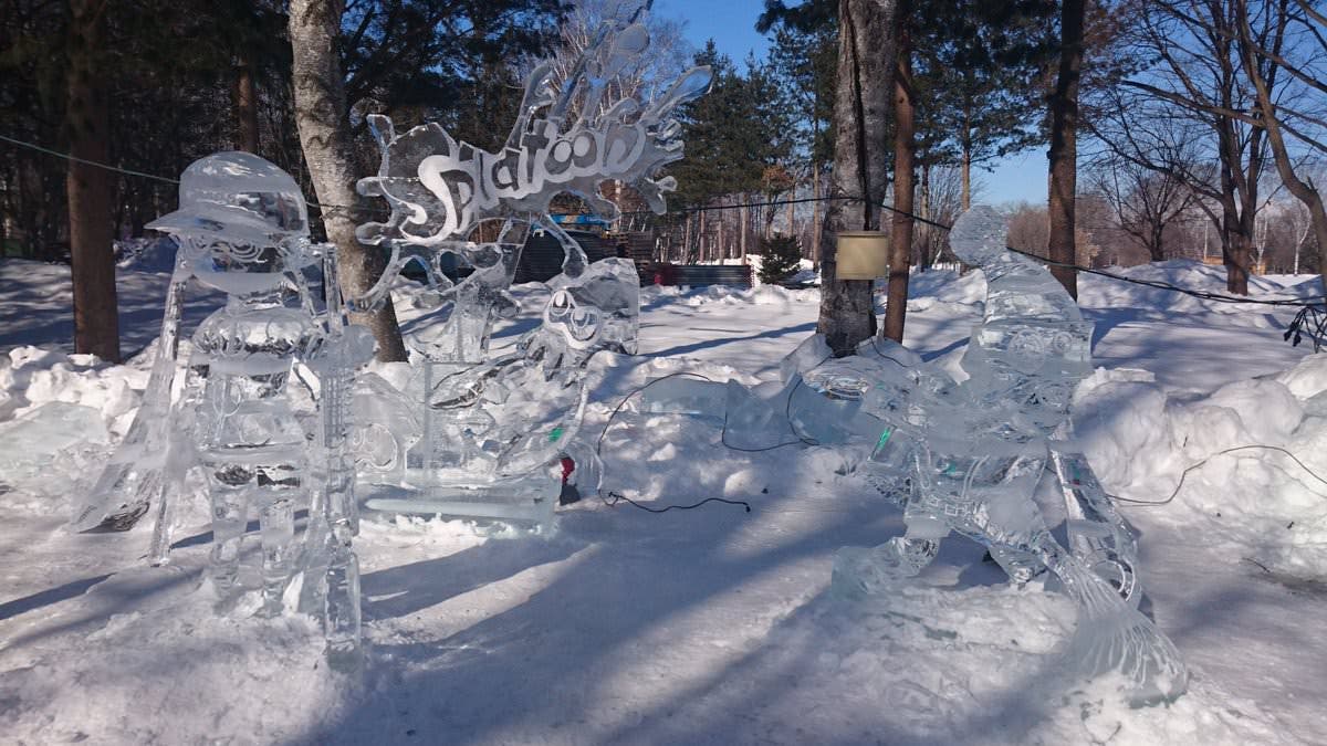 Echa un vistazo a estas espectaculares esculturas de hielo de ‘Splatoon’