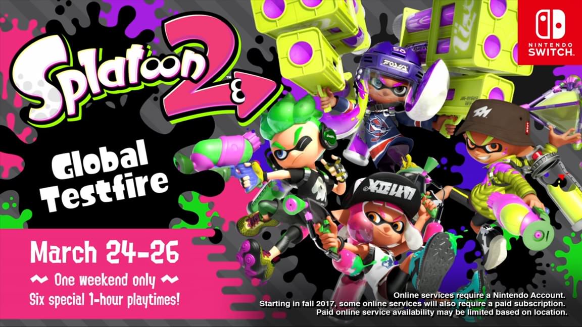 [Act.] Anunciada la ‘Splatoon 2 Global Testfire’ para finales de marzo en Switch