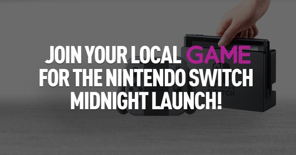 Más de 200 tiendas GAME de Reino Unido abrirán la medianoche del 3 de marzo por el lanzamiento de Switch