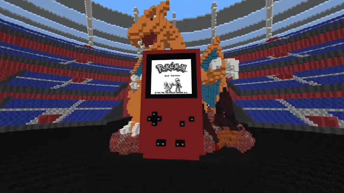 Este fan ha logrado recrear una versión completamente jugable de Pokémon Rojo en Minecraft