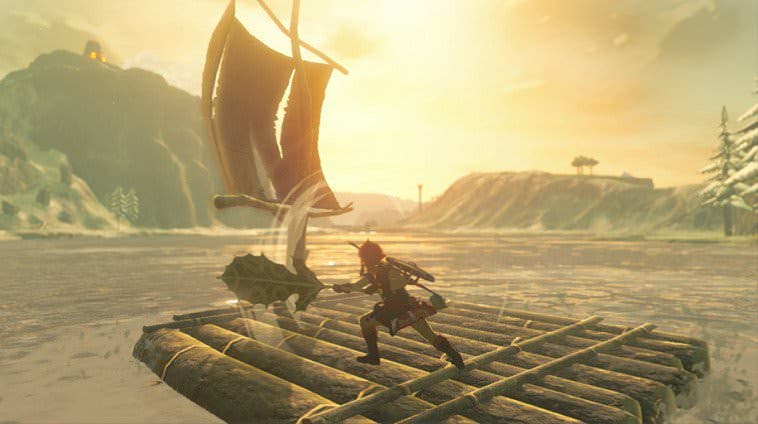 Act.] Este truco nos permite convertir nuestra balsa en una lancha motora en Zelda: Breath of the Wild - Nintenderos