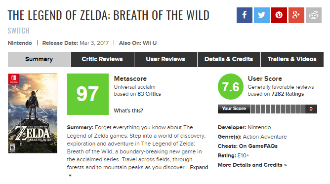 Atacan la web de Jim Sterling tras conceder un 7/10 a The Legend of Zelda: Breath of the Wild