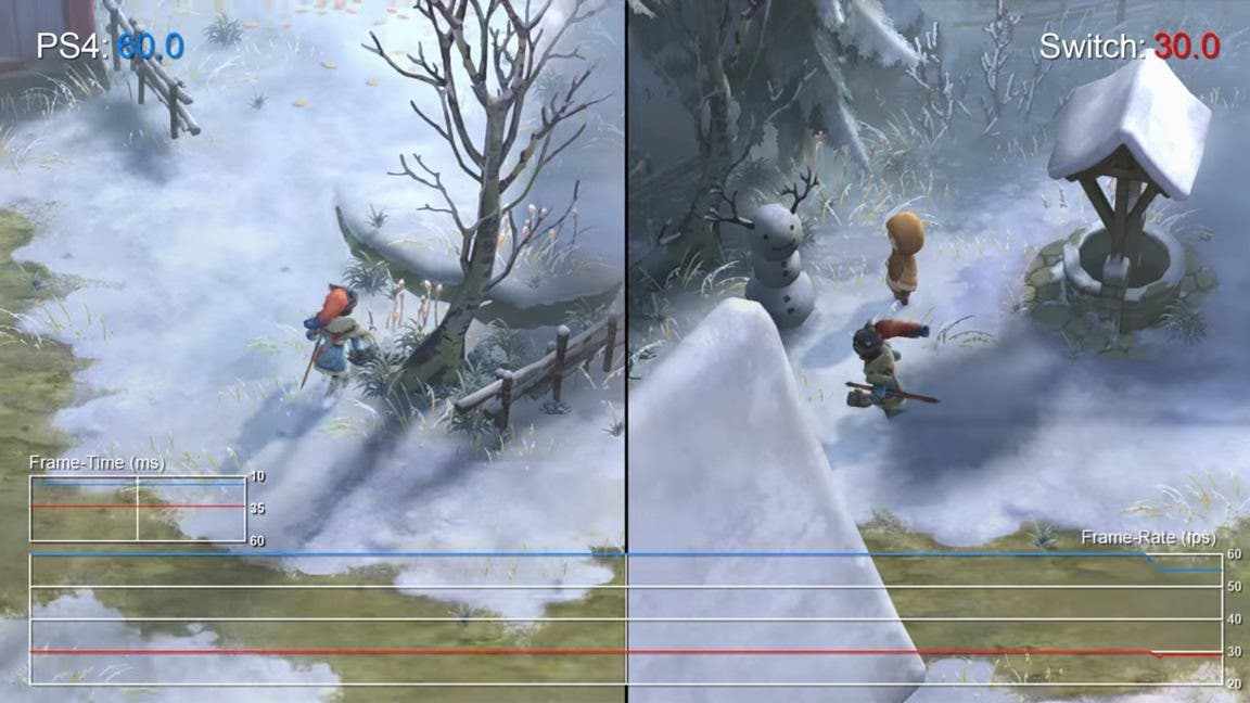 Comparativa en vídeo del frame rate en I am Setsuna: PS4 vs. Switch