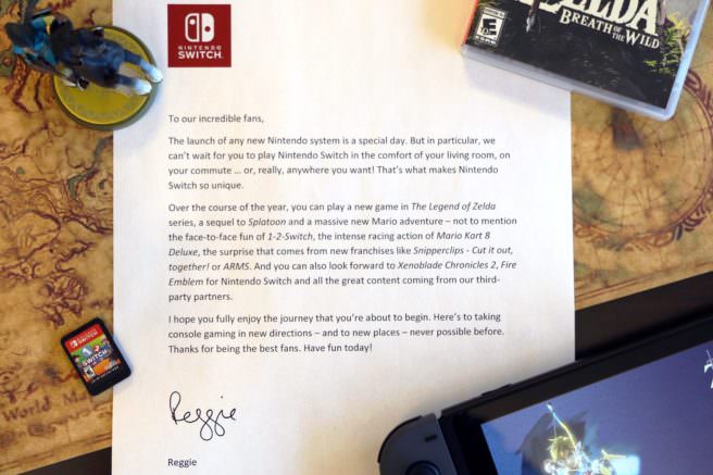 Reggie agradece y felicita a los nuevos usuarios de Nintendo Switch