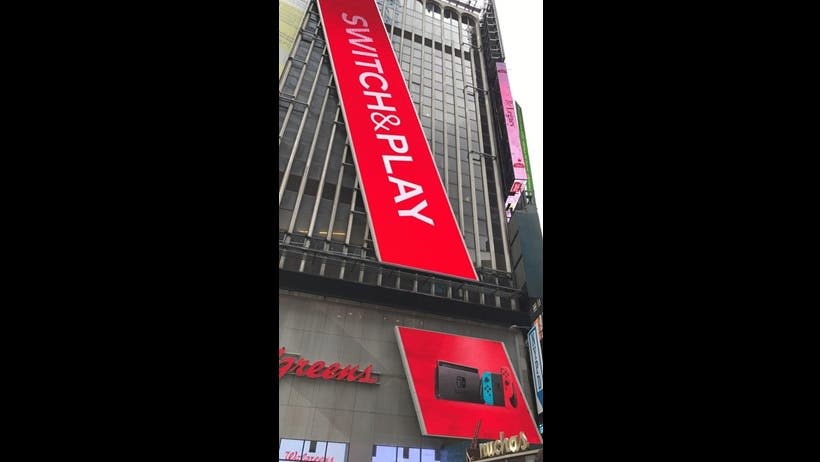 Echa un vistazo a este anuncio gigante de Nintendo Switch presente en Times Square