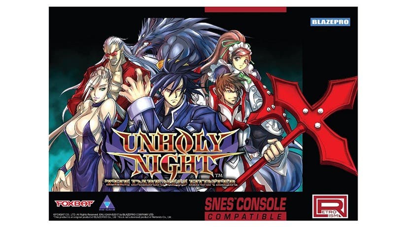 Así luce el boxart de Unholy Night: The Darkness Hunter, el juego que llegará a SNES después de 26 años