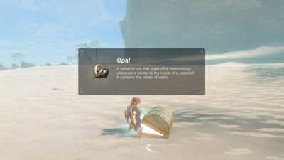 El «cofre del tesoro imposible» de Zelda: Breath of the Wild contiene un mero Ópalo