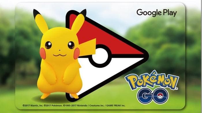 Japón recibe tarjetas regalo de Google Play de Pokémon GO
