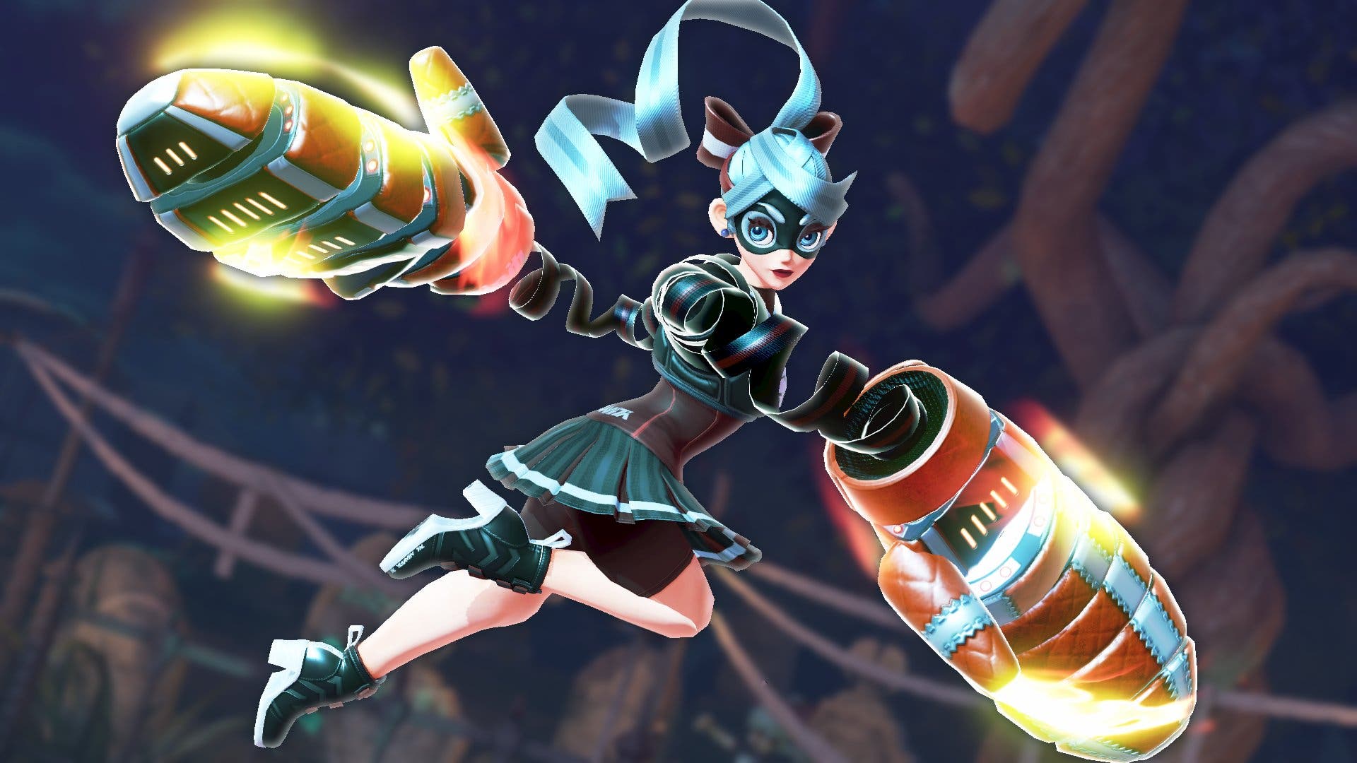ARMS: se muestran el color alternativo de Ribbon Girl, el arma Sparky y el Laboratorio ARMS