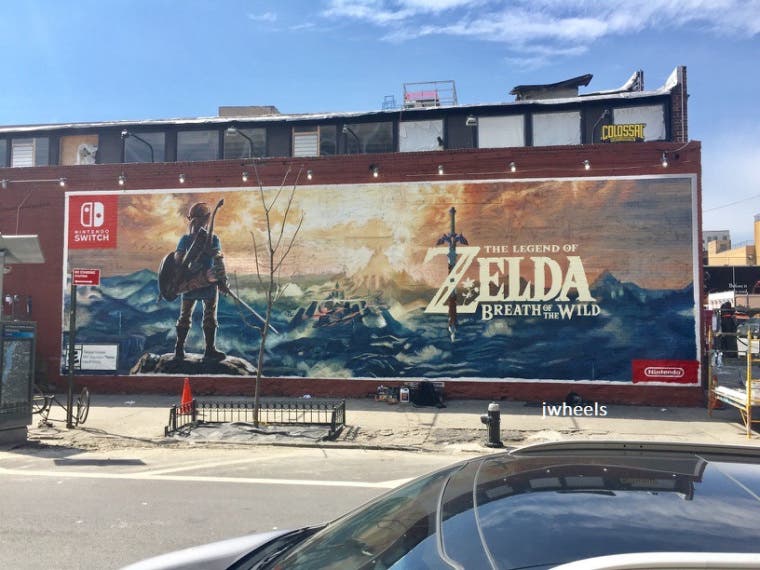 Echa un vistazo a este magnífico mural oficial de Zelda: Breath of the Wild… ¡que brilla en la oscuridad!