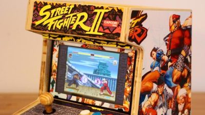 Echad un vistazo a esta Switch convertida en una magnífica recreativa tematizada de Street Fighter