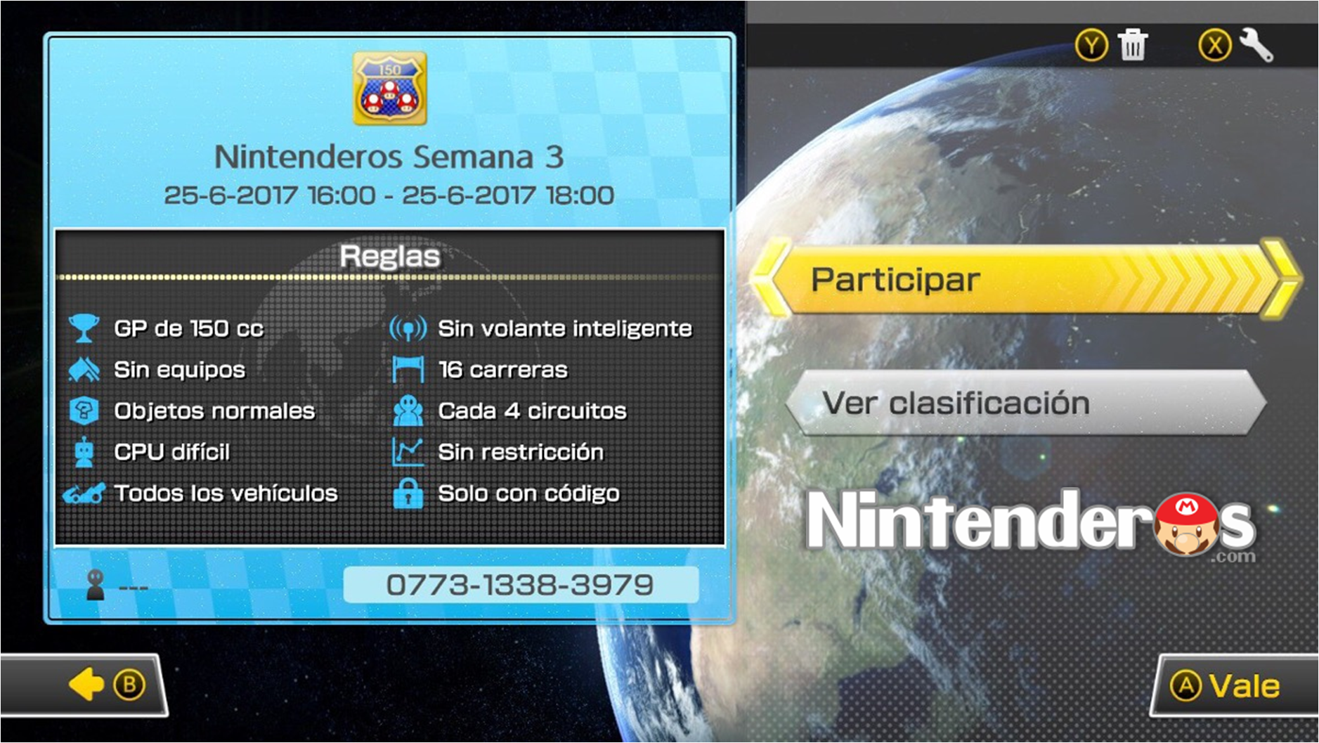 Torneo oficial nacional de Mario Kart 8 Deluxe | Nintenderos semana 3