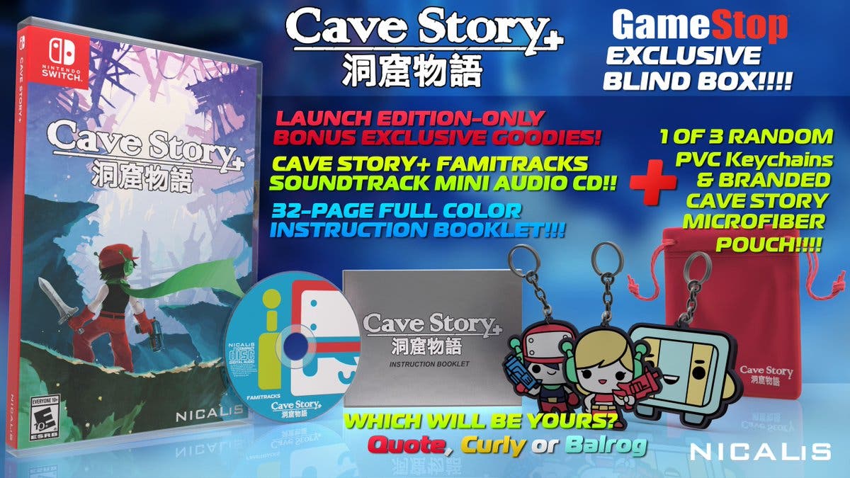 La edición física de lanzamiento de Cave Story + en EEUU traerá consigo un CD