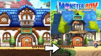 Monster Boy and the Cursed Kingdom muestra cómo luce el área de Monster World Village en Switch