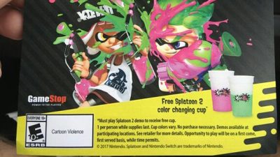 [Act.] GameStop celebrará un evento de Splatoon 2 con vasos de regalo el próximo sábado