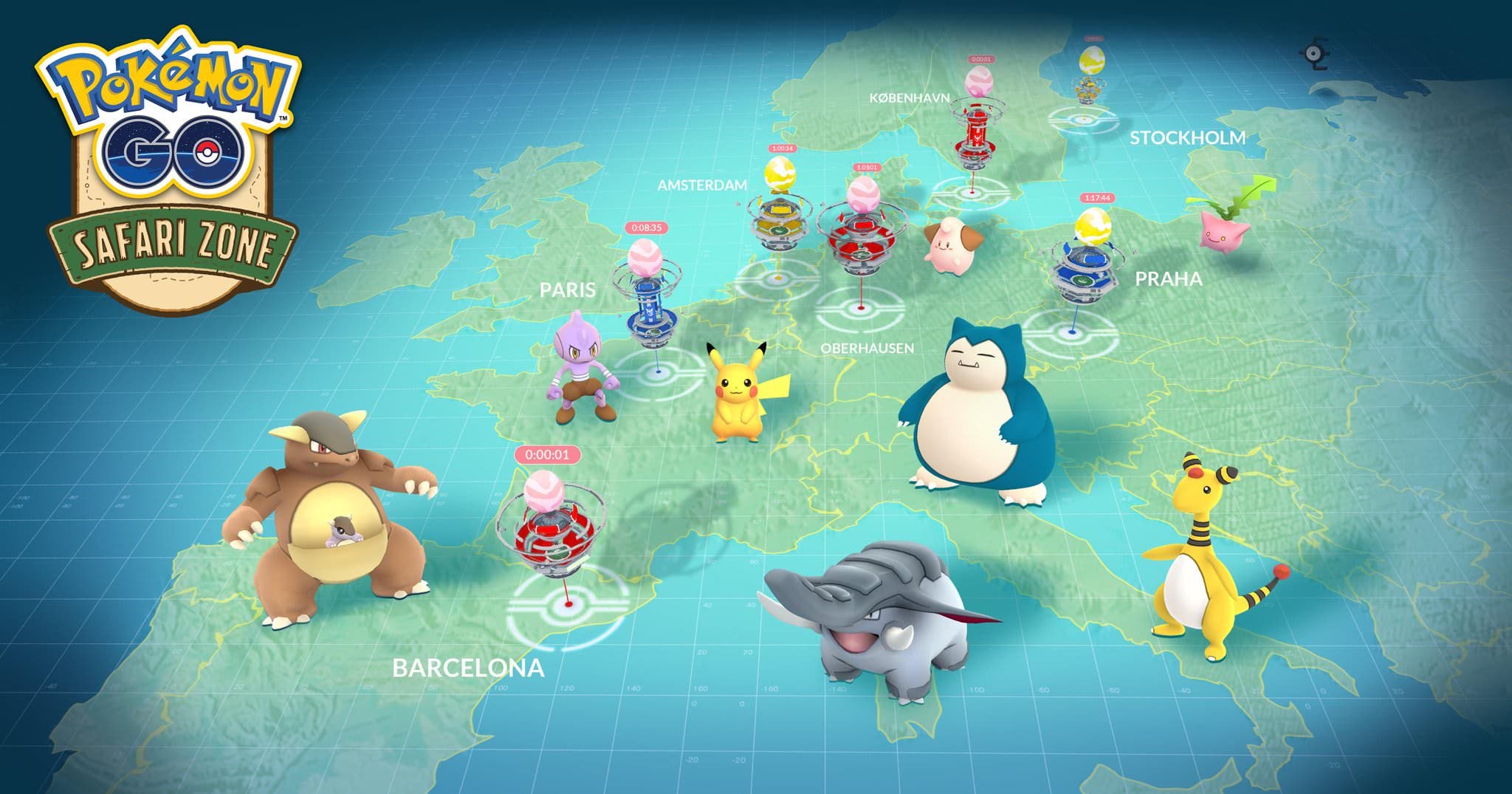 Anunciados eventos mundiales para Pokémon GO, incluyendo Safari Zone en España