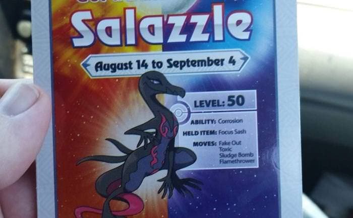 GameStop distribuirá a Salazzle para Pokémon Sol y Luna