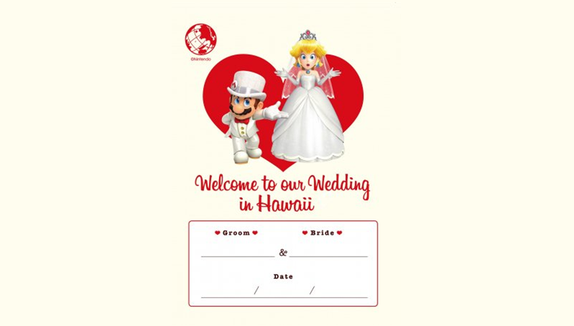 Esta revista está promocionando bodas con Mario y Peach bajo licencia oficial de Nintendo