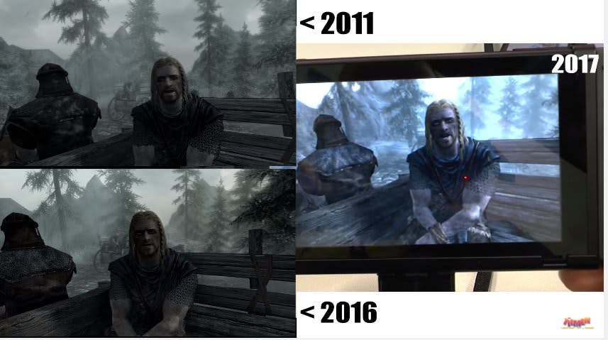 Comparativa en vídeo de The Elder Scrolls V: Skyrim: Switch vs. PC