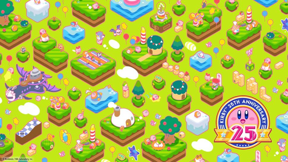 Nintendo comparte este genial fondo de pantalla del 25º aniversario de Kirby
