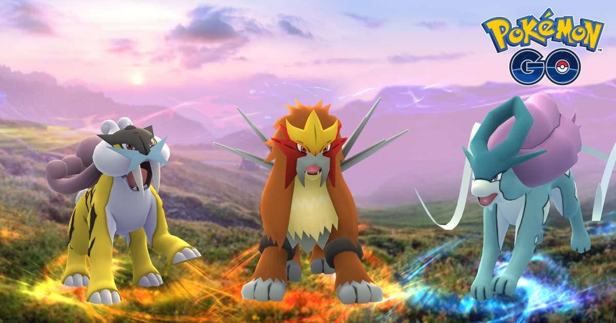 Suicune, Raikou y Entei rotan en Pokémon GO