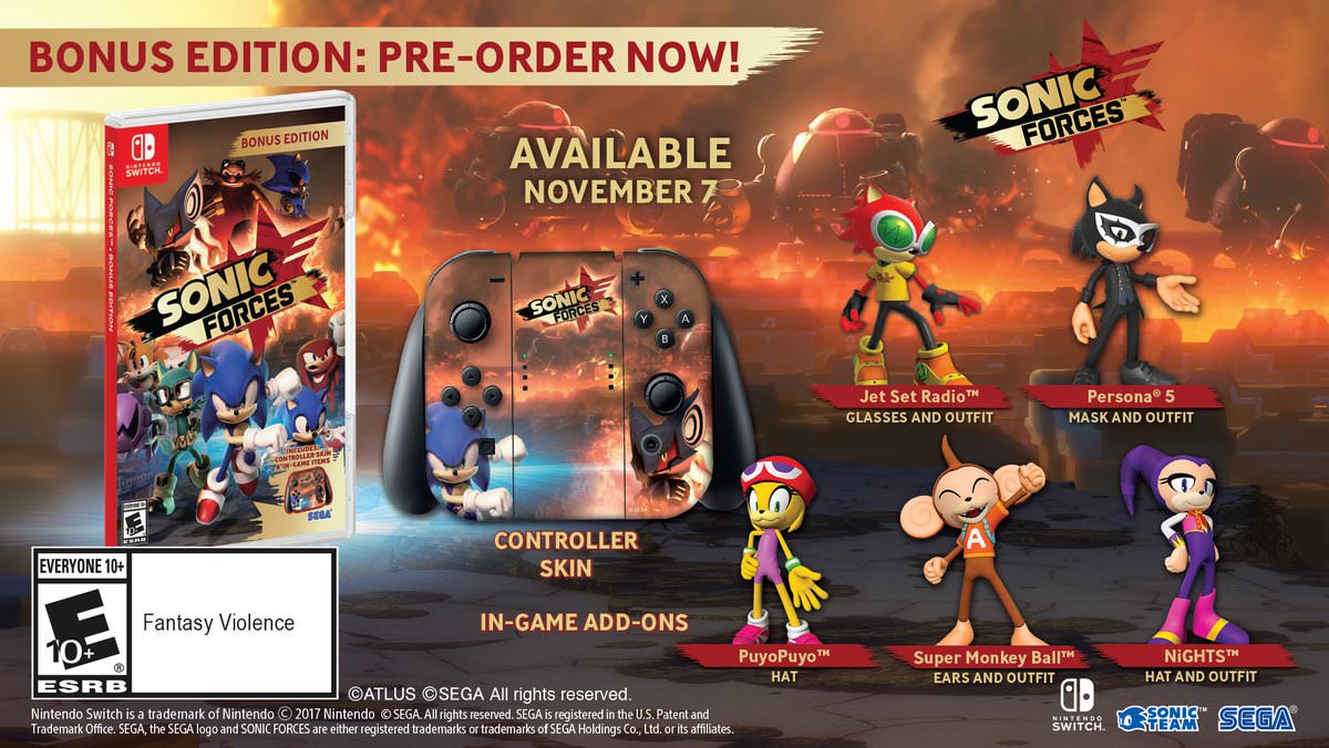 [Act.] Sonic Forces llega a Occidente el 7 de noviembre junto a esta genial Bonus Edition