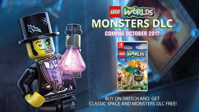 LEGO Worlds recibe mañana una gran actualización en Switch con interesantes novedades y el DLC Monsters