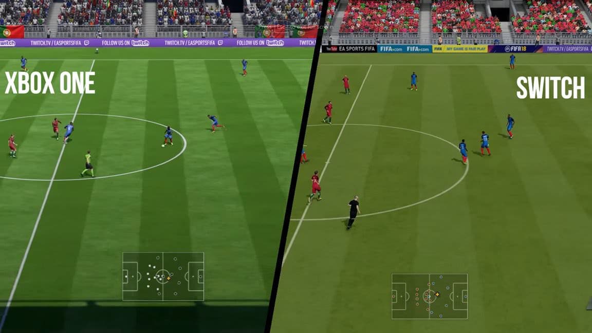 Comparativa en vídeo de FIFA 18: Xbox One vs. Nintendo Switch