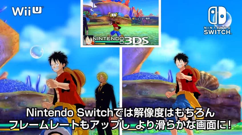 Un nuevo tráiler de One Piece: Unlimited World Red Deluxe Edition compara las versiones de 3DS, Switch y Wii U