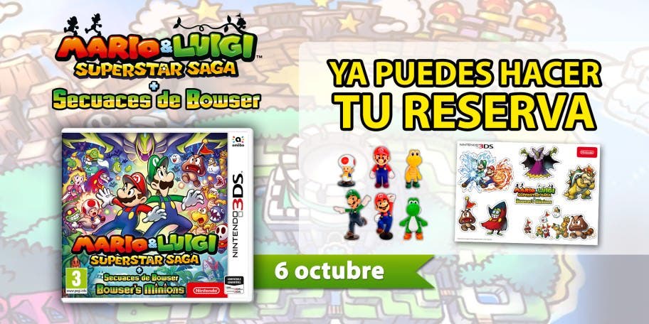 Regalos por la reserva de Mario & Luigi: Superstar Saga + Secuaces de Bowser en diversas tiendas