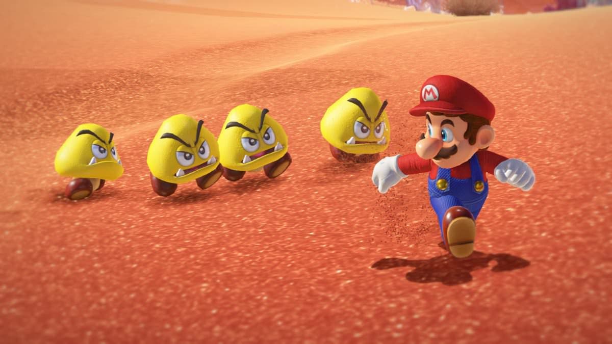 Otro vistazo a los Mini Goombas amarillos de Super Mario Odyssey