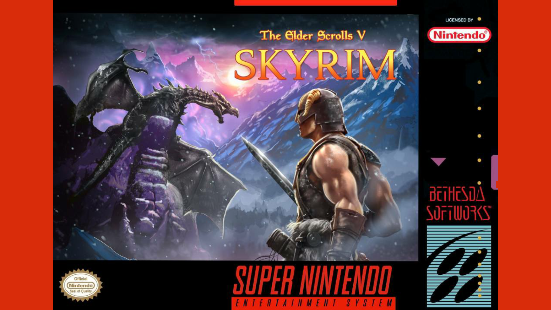 Bethesda felicita a Nintendo por el lanzamiento de SNES Mini con esta genial imagen de Skyrim