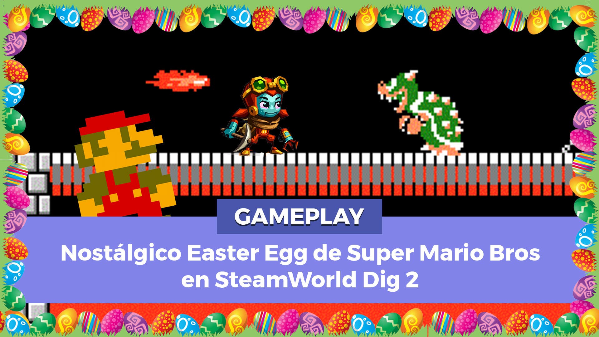 Nostálgico Easter Egg de Super Mario Bros en SteamWorld Dig 2