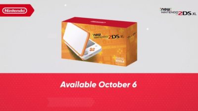 La New Nintendo 2DS XL naranja se lanzará en Norteamérica este 6 de octubre