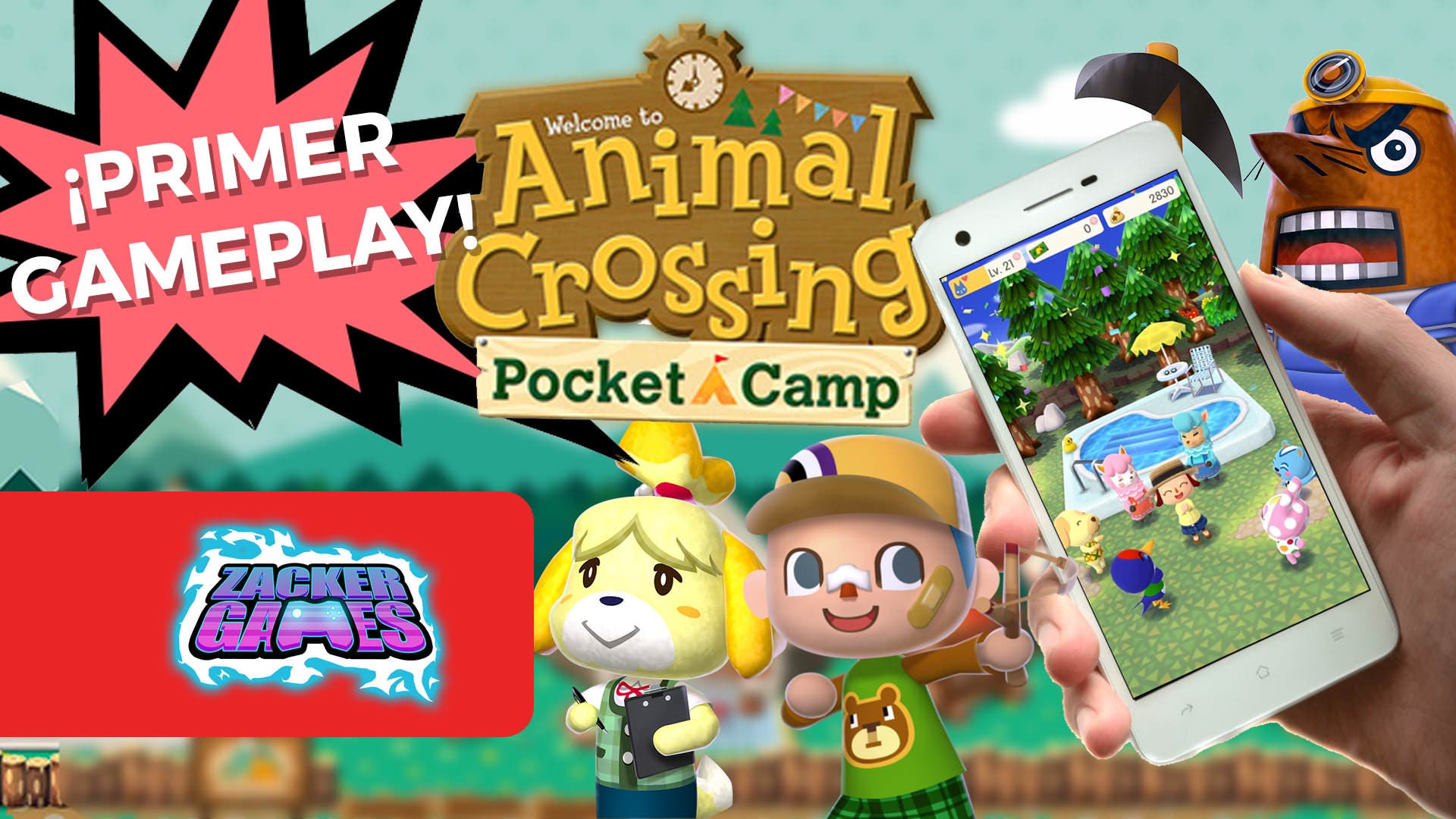 [Vídeo] Primer gameplay e impresiones de Animal Crossing: Pocket Camp para móviles