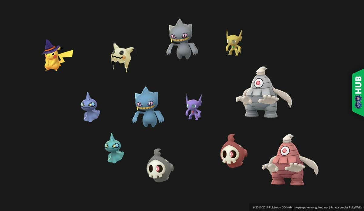 Encuentran los iconos de todos los Pokémon de tipo Fantasma de la 3ª Generación en Pokémon GO
