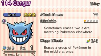 Novedades en Pokémon Shuffle: Distribución de Gengar variocolor, fase de Dhelmise, Mega Banette y más