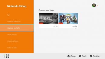 La eShop de Switch ahora cuenta con una categoría para juegos en oferta
