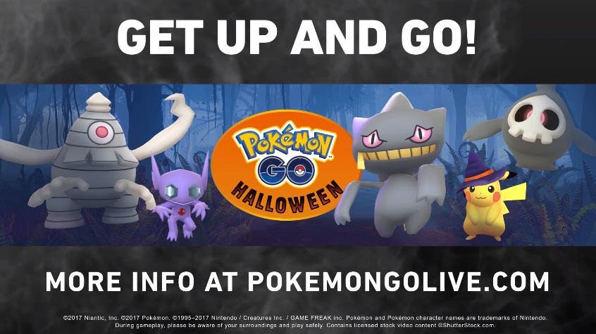 Confirmado oficialmente el evento de Halloween en Pokémon GO, más Pokémon de la 3ª Gen. llegarán en diciembre