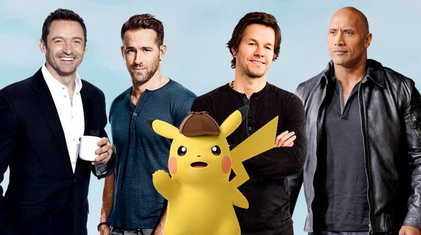 [Rumor] Hugh Jackman, Ryan Reynolds, Mark Wahlberg y Dwayne Johnson, candidatos a ser la voz de Detective Pikachu