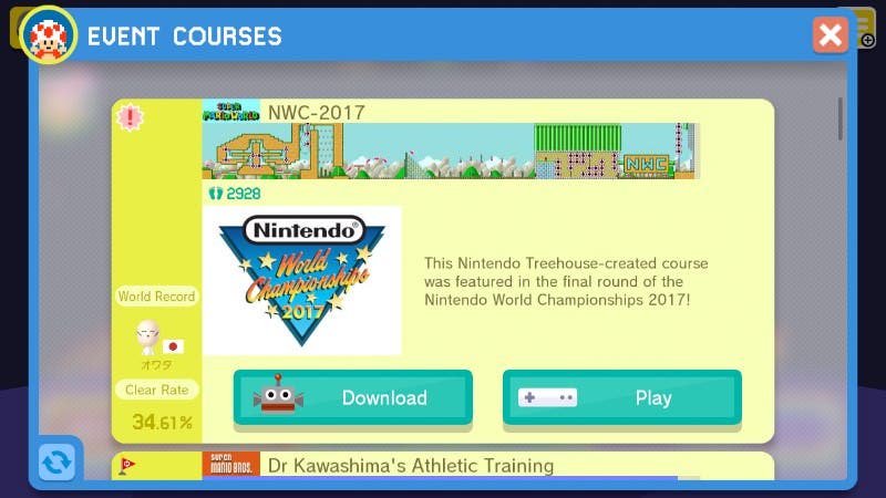 [Act.] Super Mario Maker recibe un nuevo nivel oficial de Nintendo World Championships