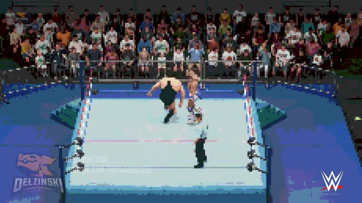 WWE 2K18 incluye varios filtros de visualización, entre ellos uno de 8 bits